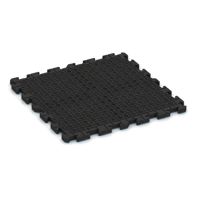 Aufsicht auf die Unterseite, also die Bodenseite von WARCO-Formteil 5895 - Exteriérová eventová dlaždica im Format 1000 x 1000 x 40 mm.