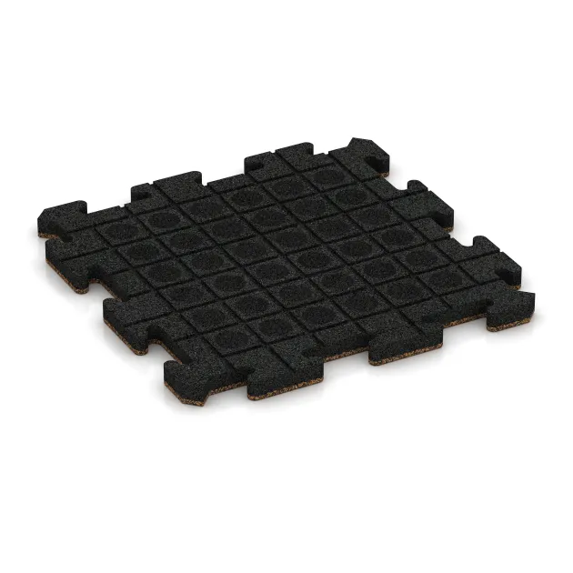 Aufsicht auf die Unterseite, also die Bodenseite von WARCO-Formteil 5837 - Exteriérová eventová dlaždica im Format 500 x 500 x 30 mm.
