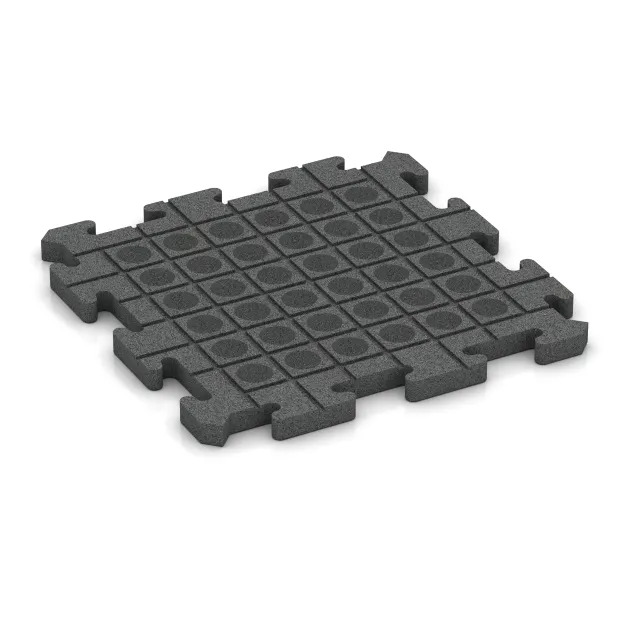 Aufsicht auf die Unterseite, also die Bodenseite von WARCO-Formteil 2818 - Podložka pod bazén im Format 500 x 500 x 30 mm.