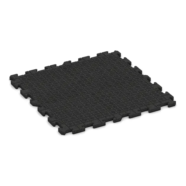 Aufsicht auf die Unterseite, also die Bodenseite von WARCO-Formteil 6010 - Fitness Ochranná Podložka im Format 1000 x 1000 x 30 mm.