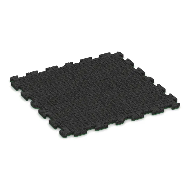 Aufsicht auf die Unterseite, also die Bodenseite von WARCO-Formteil 6011 - Fitness Ochranná Podložka im Format 1000 x 1000 x 30 mm.