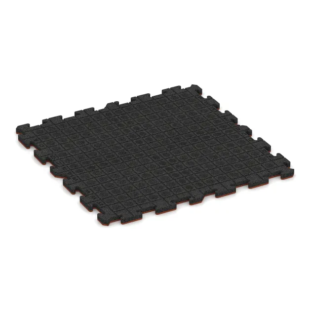 Aufsicht auf die Unterseite, also die Bodenseite von WARCO-Formteil 6014 - Fitness Ochranná Podložka im Format 1000 x 1000 x 30 mm.