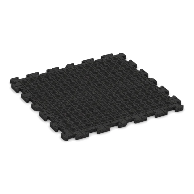 Aufsicht auf die Unterseite, also die Bodenseite von WARCO-Formteil 3372 - Fitness Ochranná Podložka im Format 1000 x 1000 x 30 mm.