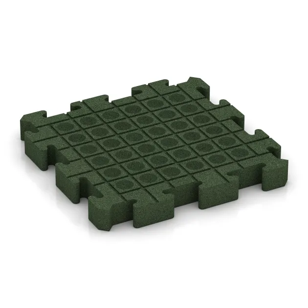 Aufsicht auf die Unterseite, also die Bodenseite von WARCO-Formteil 3194 - Fitness Ochranná Podložka im Format 500 x 500 x 60 mm.