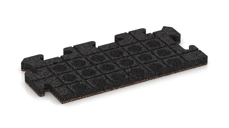 Drenážne kanáliky a kupoly v štvorcovom usporiadaní