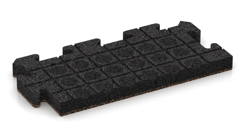 Drenážne kanáliky a kupoly v štvorcovom usporiadaní