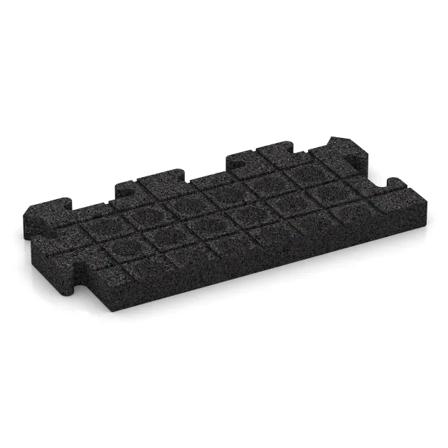 Aufsicht auf die Unterseite, also die Bodenseite von WARCO-Formteil 5005 - Okrajová doska im Format 500 x 235 x 40 mm.