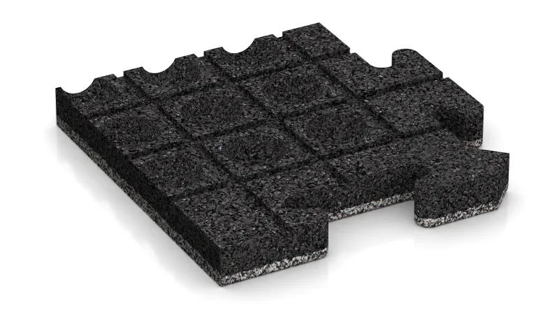 Drenážne kanáliky a kupoly v štvorcovom usporiadaní