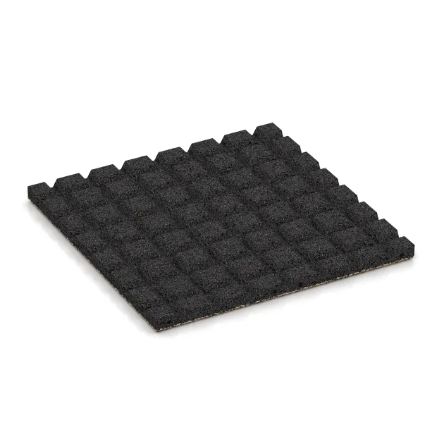 Aufsicht auf die Unterseite, also die Bodenseite von WARCO-Formteil 5485 - Terasová dlaždica 3 cm im Format 500 x 500 x 30 mm.