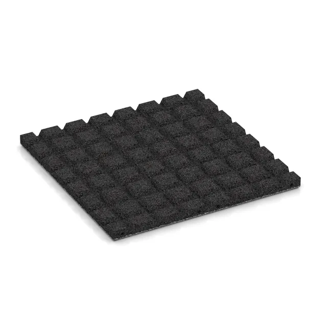Aufsicht auf die Unterseite, also die Bodenseite von WARCO-Formteil 5475 - Terasová dlaždica 3 cm im Format 500 x 500 x 30 mm.