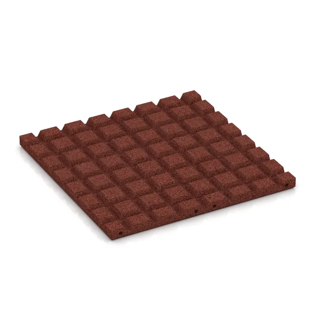Aufsicht auf die Unterseite, also die Bodenseite von WARCO-Formteil 0569 - Ochranná stenová doska im Format 500 x 500 x 30 mm.