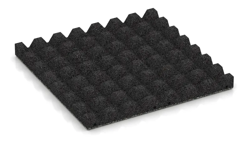 Štruktúra s 28 mm vysokými skrátenými pyramídami