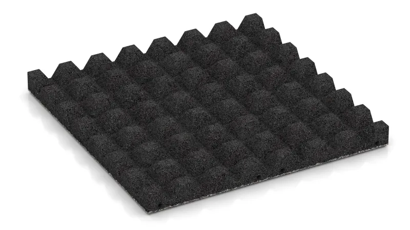 Štruktúra s 28 mm vysokými skrátenými pyramídami