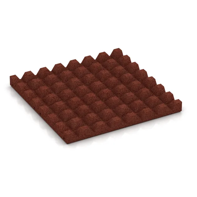 Aufsicht auf die Unterseite, also die Bodenseite von WARCO-Formteil 0655 - Ochranná stenová doska im Format 500 x 500 x 45 mm.