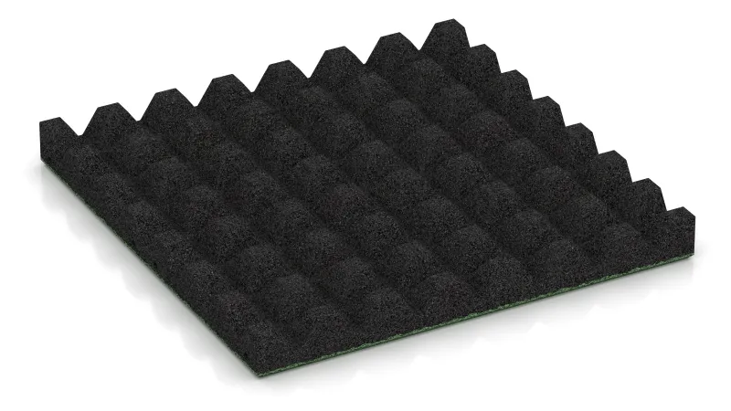 Štruktúra s 28 mm vysokými skrátenými pyramídami