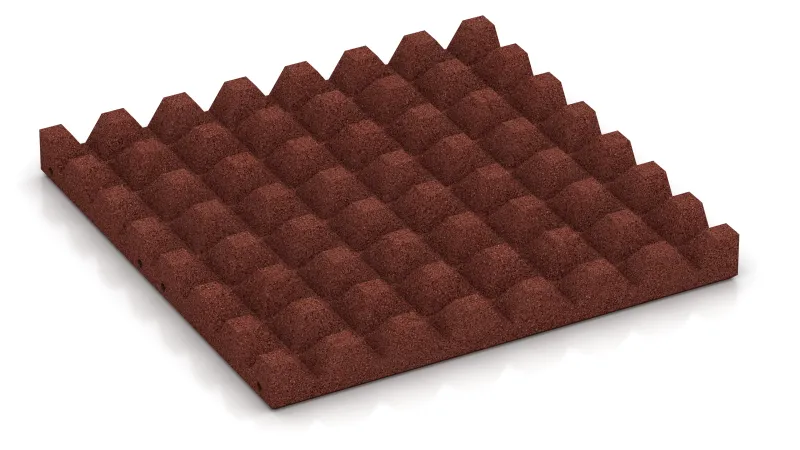 Štruktúra s 28 mm vysokými skrátenými pyramídami