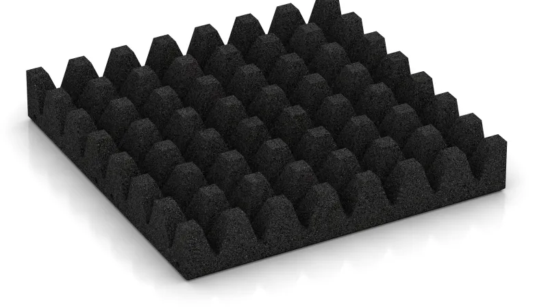 Štruktúra s 50 mm vysokými skrátenými pyramídami