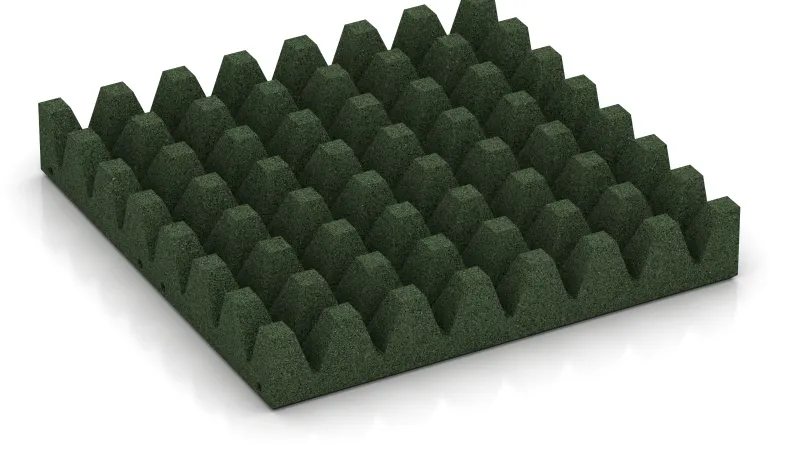 Štruktúra s 50 mm vysokými skrátenými pyramídami