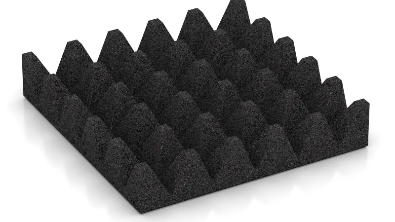 Štruktúra s 75 mm vysokými skrátenými pyramídami