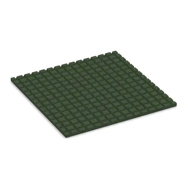 Aufsicht auf die Unterseite, also die Bodenseite von WARCO-Formteil 3997 - Gumená podlahová doska pre psy im Format 1000 x 1000 x 30 mm.
