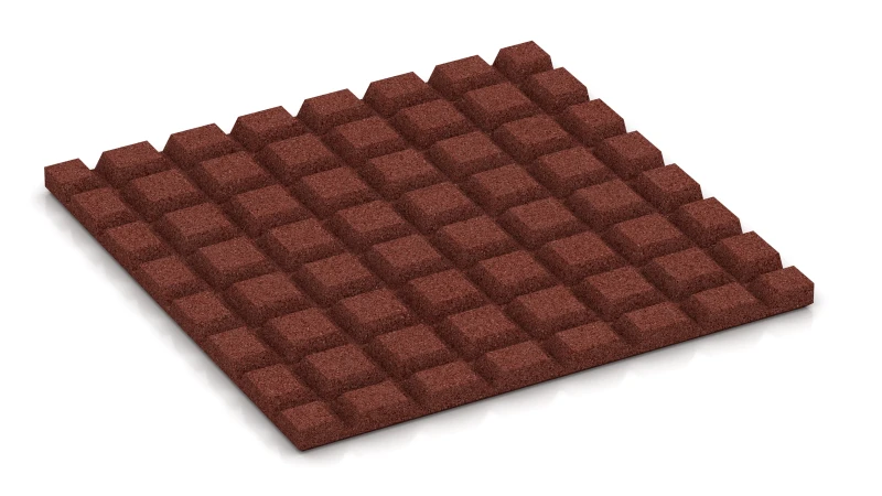 Štruktúra s 15 mm vysokými skrátenými pyramídami