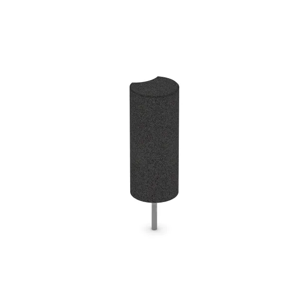 Aufsicht auf die Unterseite, also die Bodenseite von WARCO-Formteil 2560 - Gumová palisáda im Format ø 250 x 600 mm.