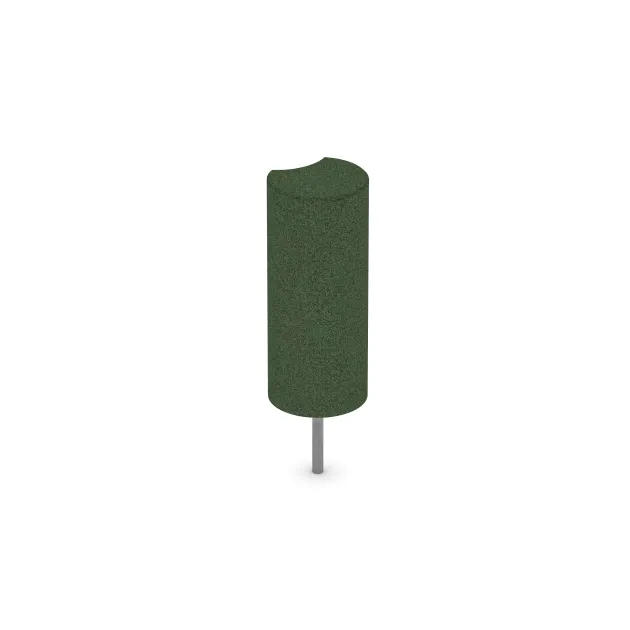 Aufsicht auf die Unterseite, also die Bodenseite von WARCO-Formteil 2558 - Gumová palisáda im Format ø 250 x 600 mm.