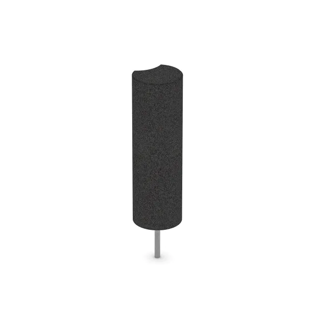 Aufsicht auf die Unterseite, also die Bodenseite von WARCO-Formteil 2566 - Gumová palisáda im Format ø 250 x 800 mm.