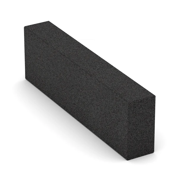 Aufsicht auf die Unterseite, also die Bodenseite von WARCO-Formteil 7028 - Schod z gumového granulátu im Format 100 x 30 x 15 cm.