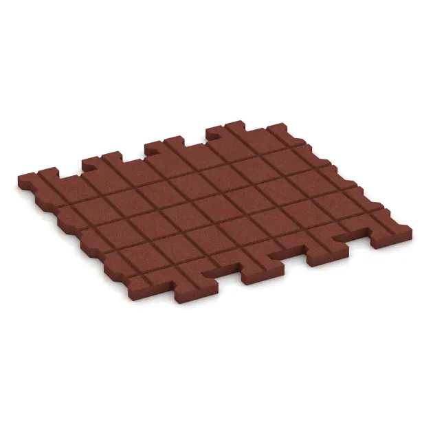 Aufsicht auf die Unterseite, also die Bodenseite von WARCO-Formteil 3546 - Gumová dlažba – dvojité T / H im Format 1120 x 1000 x 43 mm.