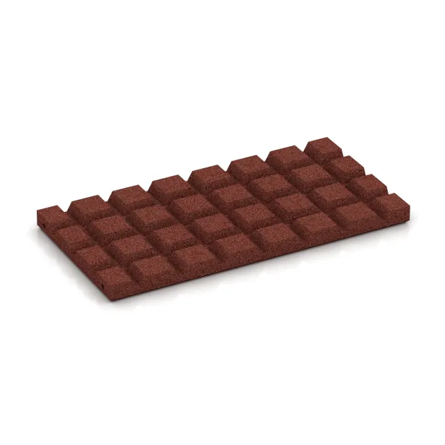 Aufsicht auf die Unterseite, also die Bodenseite von WARCO-Formteil 0378 - Half tile im Format 500 x 250 x 30 mm.