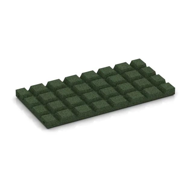 Aufsicht auf die Unterseite, also die Bodenseite von WARCO-Formteil 0381 - Half tile im Format 500 x 250 x 30 mm.