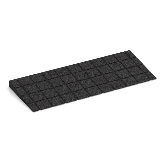 Aufsicht auf die Unterseite, also die Bodenseite von WARCO-Formteil 2468 - Prahová rampa 75 cm im Format 750 x 300 x 45/8 mm.