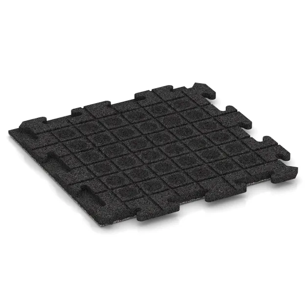 Aufsicht auf die Unterseite, also die Bodenseite von WARCO-Formteil 4620 - Fitness gumové dlaždice Classic im Format 500 x 500 x 30 mm.