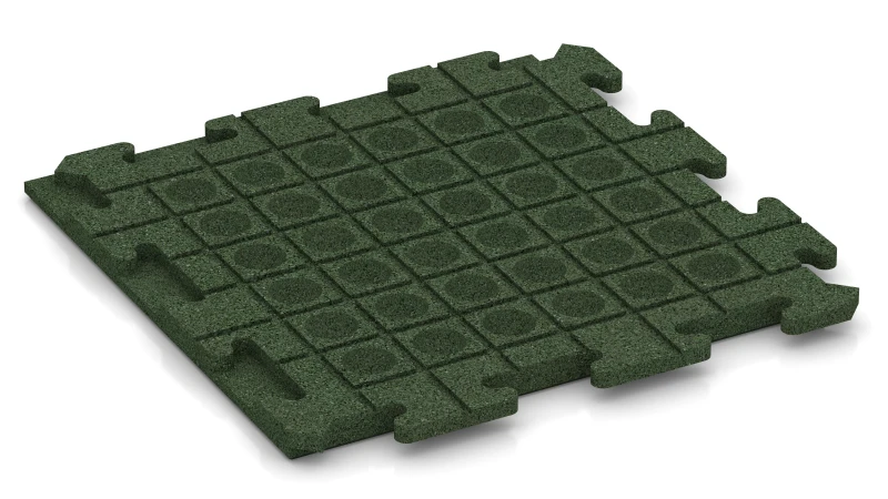 Drenážne kanáliky a kupoly v štvorcovom usporiadaní