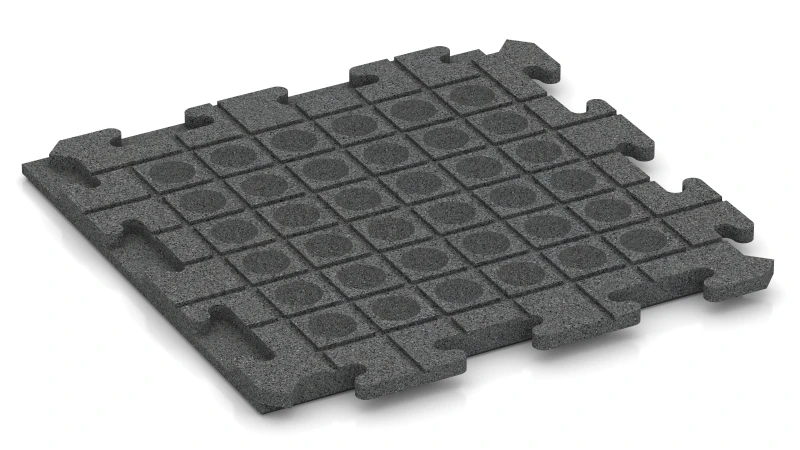 Drenážne kanáliky a kupoly v štvorcovom usporiadaní