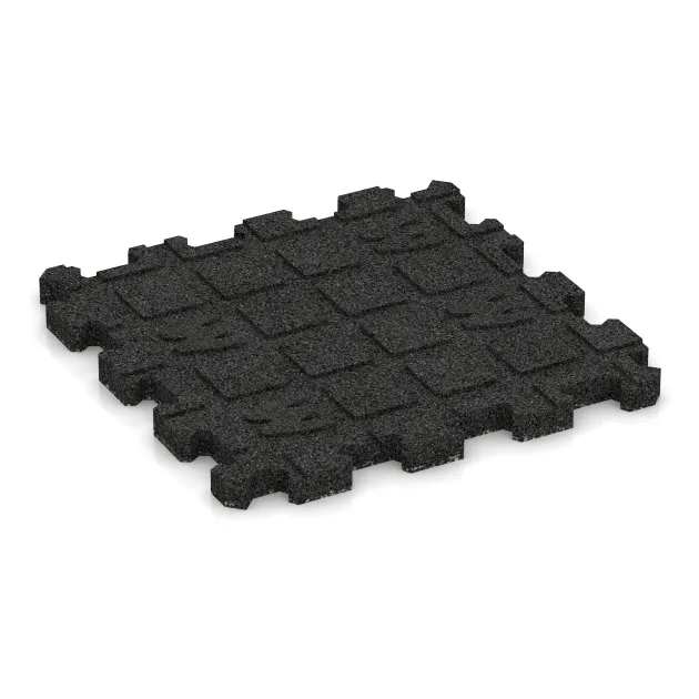 Aufsicht auf die Unterseite, also die Bodenseite von WARCO-Formteil 5422 - Stair covering im Format 306 x 306 x 20 mm.