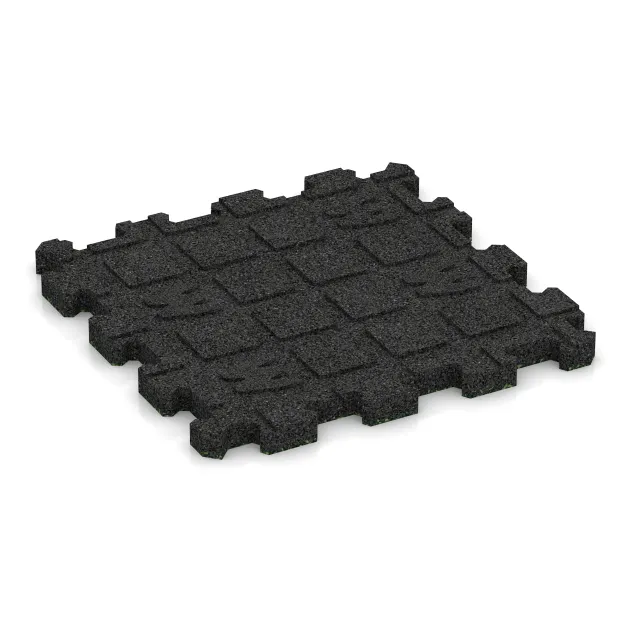 Aufsicht auf die Unterseite, also die Bodenseite von WARCO-Formteil 3851 - Dlaždica k bazénu bez škár im Format 306 x 306 x 20 mm.