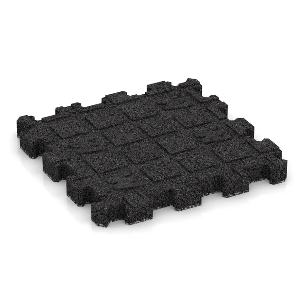 Aufsicht auf die Unterseite, also die Bodenseite von WARCO-Formteil 6105 - Dlaždica k bazénu bez škár im Format 306 x 306 x 30 mm.