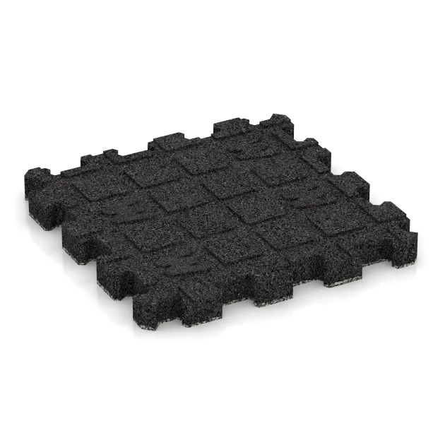 Aufsicht auf die Unterseite, also die Bodenseite von WARCO-Formteil 4273 - Bezšpárová športová plocha im Format 306 x 306 x 30 mm.