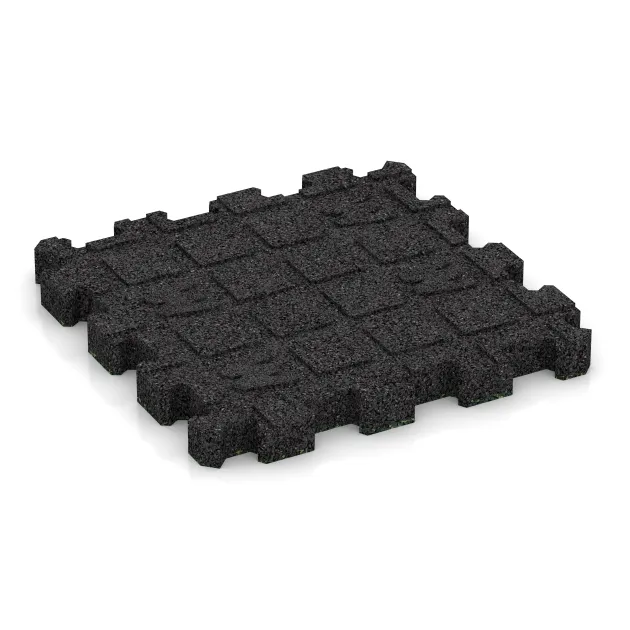 Aufsicht auf die Unterseite, also die Bodenseite von WARCO-Formteil 4418 - Bezšpárová športová plocha im Format 306 x 306 x 30 mm.