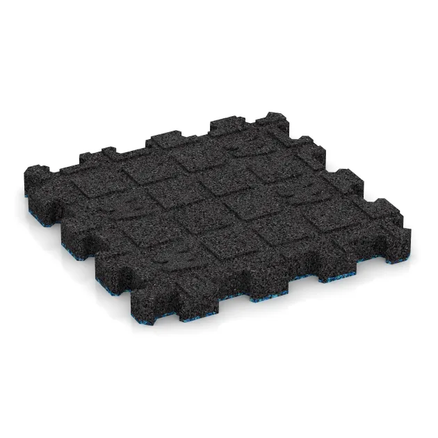 Aufsicht auf die Unterseite, also die Bodenseite von WARCO-Formteil 5419 - Dlaždica k bazénu bez škár im Format 306 x 306 x 30 mm.