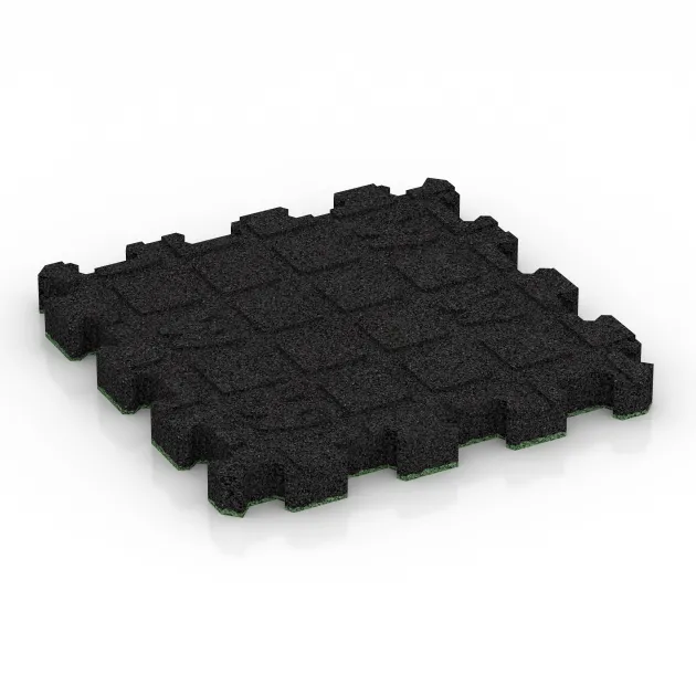 Aufsicht auf die Unterseite, also die Bodenseite von WARCO-Formteil 4250 - Bezšpárová športová plocha im Format 306 x 306 x 30 mm.