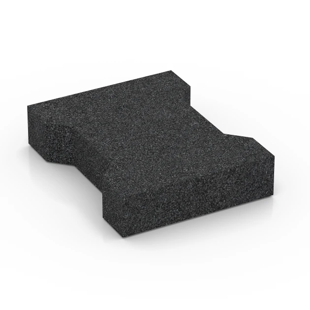 Aufsicht auf die Unterseite, also die Bodenseite von WARCO-Formteil 7068 - Zámková dlažba im Format 20 x 16,5 x 4,5 cm | 0,0278 m².