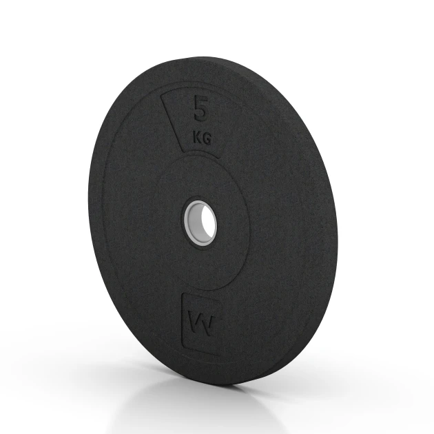 Aufsicht auf die Unterseite, also die Bodenseite von WARCO-Formteil 6084 - Bumper Plate im Format 5 kg | ø 45,4 x 3,15 cm.