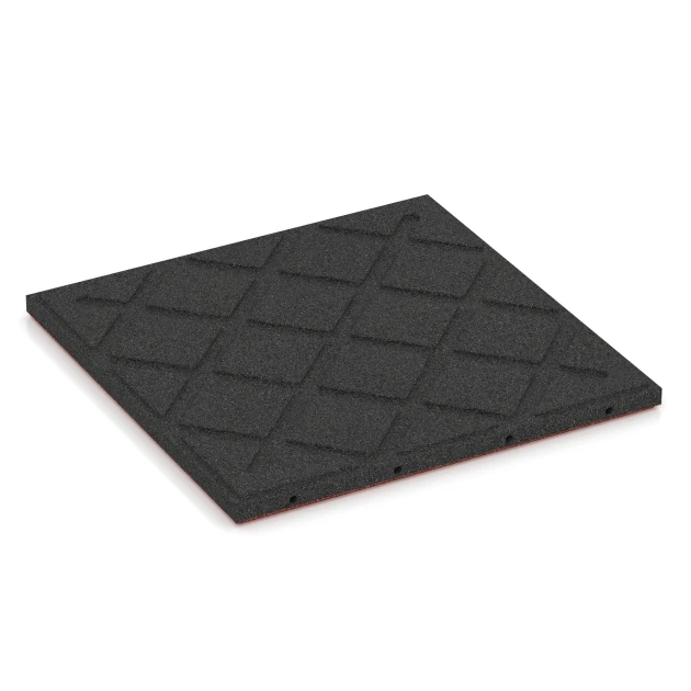 Aufsicht auf die Unterseite, also die Bodenseite von WARCO-Formteil 6288 - Dopadové dosky im Format 50 x 50 x 3 cm | 0,25 m².