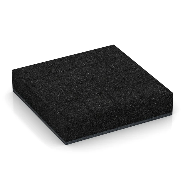 Aufsicht auf die Unterseite, also die Bodenseite von WARCO-Formteil 6281 - Dopadová dlaždica – 300 cm im Format 50 x 50 x 11 cm.