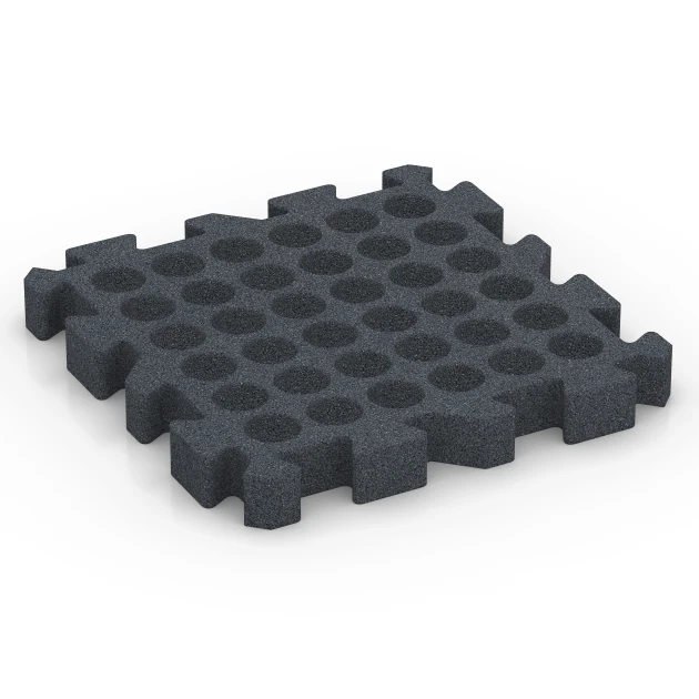 Aufsicht auf die Unterseite, also die Bodenseite von WARCO-Formteil 6408 - Dopadová dlaždica – 220 cm im Format 50 x 50 x 6 cm | 0,25 m².