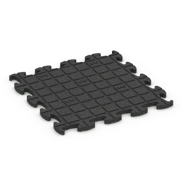 Aufsicht auf die Unterseite, also die Bodenseite von WARCO-Formteil 6933 - Bezpečnostná puzzle podložka im Format 44,6 x 44,6 × 2,8 cm.