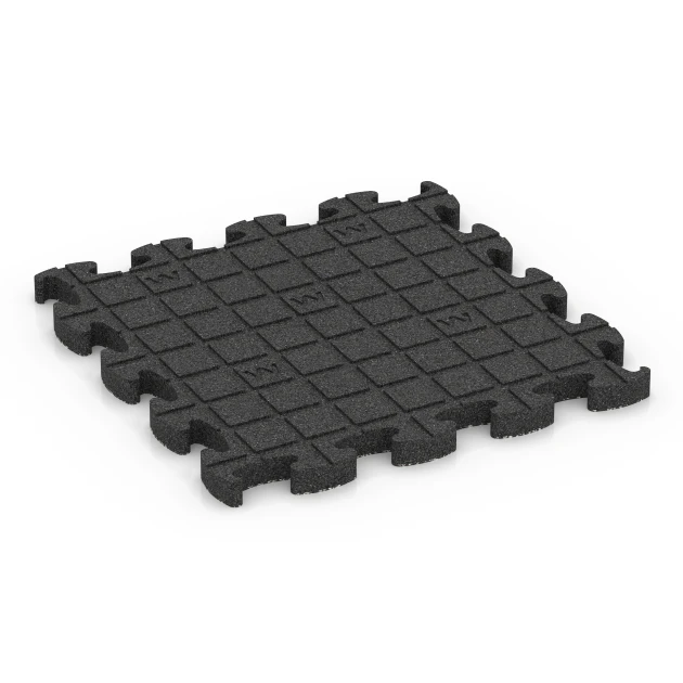 Aufsicht auf die Unterseite, also die Bodenseite von WARCO-Formteil 6877 - Fitnes podlaha Max im Format 44,6 x 44,6 × 2,8 cm.